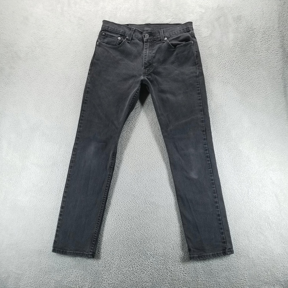 Levis 511 Jeans Mens 32x30 Black Slim Tapered Stretch Mid Rise Faded Denim